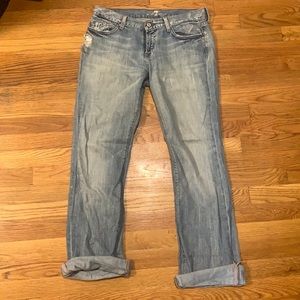Distressed Bootcut Seven Jeans Size 30